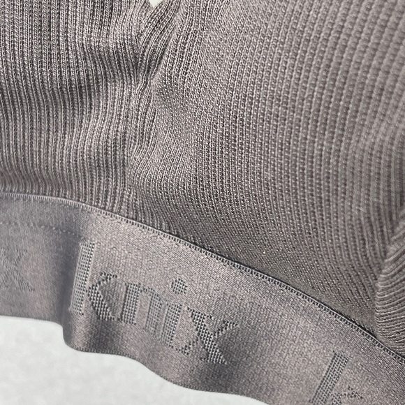 Knix Logo Rib Modal Bralette Super Soft Light Support Size XS Grey - Picture 9 of 13
